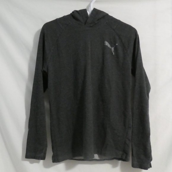 PUMA charcoal long sleeve hoodie, small BNWOT - Picture 2 of 16